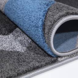 New Blue Silver Grey Rugs Small Large Mats Modern Contemporary Design UK - thumbnail 2