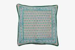Dusty Pink Butti Cushion Cover Hand Block Printed On Organic Cotton