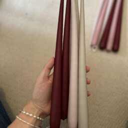 Imperfect Taper Candles 12 Inch, Non-Drip Dinner Candles, Random Color Mix, Seconds - thumbnail 2