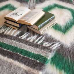 Green Accent Living Room Carpet Shaggy Area Rug - thumbnail 3