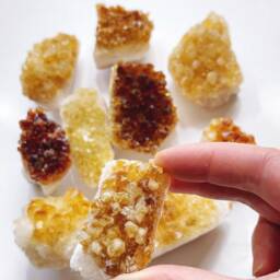 Citrine, Citrine Cluster, Screw Cover, Nail Wall Hanging, Boho, Accent, Decor, Crystal, Gemstone, Hook, Tapestry, Geode, Weaving - thumbnail 4