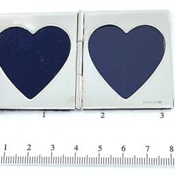 Double Heart Miniature Folding Travel Photo Frame 925 Sterling Silver English Hallmarks 3.5cm X By Jewelaridesigns - thumbnail 2
