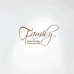 Family Where Life Begins & Love Never Ends Wall Decal Art Saying Home Decor Sticker #1258 - thumbnail 3