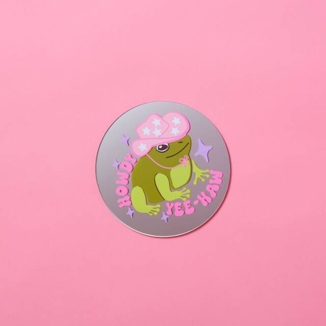 Cowboy Frog Disco Mini Mirror - image 1