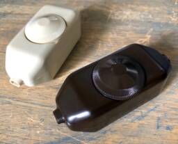 Dimmer Cord Switch - Leviton Rotary Inline - Feed Thru Lamp Top Quality Supplies For Your Handmade Lighting, Lamps, Pendants Etc - thumbnail 1