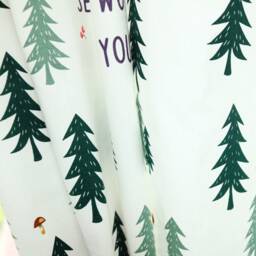 Reindeer Pine Tree Cafe Curtain, Winter Forest Valance - thumbnail 3