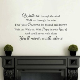 Liverpool Football Song Lyrics Wall Art Sticker You'll Never Walk Alone - thumbnail 2