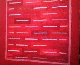 Passion's Path in Red & White, 58 X 59, Throw Or Wall Hanging