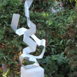 "Large Modern Abstract Aluminum Metal Sculpture Artist Unique ""Roundedge" - thumbnail 2