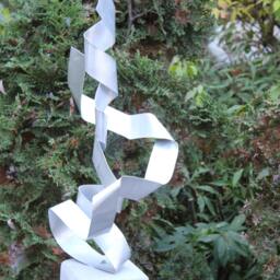"Large Modern Abstract Aluminum Metal Sculpture Artist Unique ""Roundedge" - thumbnail 4