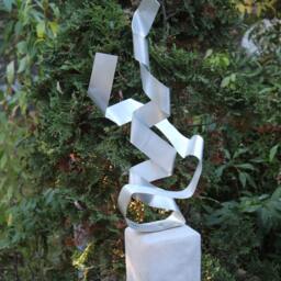 "Large Modern Abstract Aluminum Metal Sculpture Artist Unique ""Roundedge" - thumbnail 3