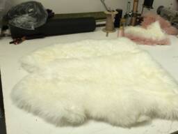 Ivory Sheepskin Rug Long Haired Luxury Cosy Nordic Scandinavian Decor Interior - thumbnail 1