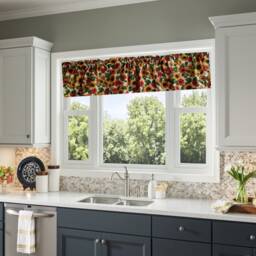 Sunflower Kitchen Curtain Cheerful Floral Print, Sun Room Decor - thumbnail 3