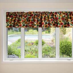 Sunflower Kitchen Curtain Cheerful Floral Print, Sun Room Decor - thumbnail 2