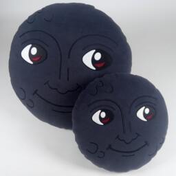 Giant Moon Emoji Pillow - King Size Plush New Face Creepy Cushion Dark Full With - Softdecor - thumbnail 2