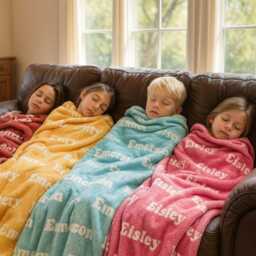 Custom Name Blanket Personalized Blanket For Your Daughter Minky/Sherpa Baby For Birthdays Gifts Mother Day - thumbnail 1