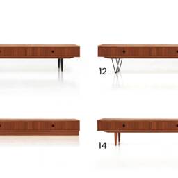 Mid-Century Sideboard, Dresser, Commode, Credenza Made Of Oak Vaneer - Teak Colour Livlo T-L02 - thumbnail 2