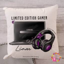 Personalised Limited Edition Gamer Cushion, Pc Gamer, Pc, Pillow, Gift, Gaming Birthday Gift - thumbnail 3