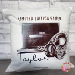 Personalised Limited Edition Gamer Cushion, Pc Gamer, Pc, Pillow, Gift, Gaming Birthday Gift - thumbnail 2