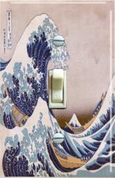 The Great Wave Off Kanagawa Katsushika Hokusai, Switch Plate Cover, Wall Plate, Single/Double/Triple, Home Decor - thumbnail 1