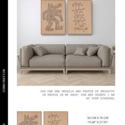 Low Square Coffee Table in Solid Iroko Wood - thumbnail 4