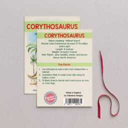 Wooden Corythosaurus Dinosaur Christmas Tree Decoration, Birch Plywood Lover Gift, Keepsake, Watercolourart - thumbnail 2