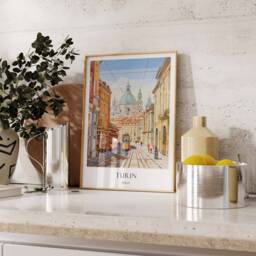 Turin Poster, Italy European Italian Historical Museum Wall Art, Decor, Print - thumbnail 2