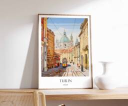 Turin Poster, Italy European Italian Historical Museum Wall Art, Decor, Print - thumbnail 1