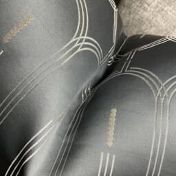 Rialto Fabric - John Lewis , Art Deco Geometric Steel Grey Metallic Cushion Cover, Pillow Sham, Cover Made in UK - thumbnail 3