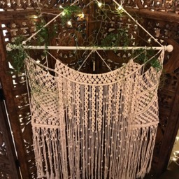 Large Macrame Wall Hanging, Persephone's Dream Crystal, Ferns, Botanical Decor, Tapestry, Boho, Hygge, Mythology, Fiber Art Wall Hanging - thumbnail 4