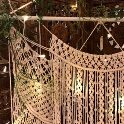 Large Macrame Wall Hanging, Persephone's Dream Crystal, Ferns, Botanical Decor, Tapestry, Boho, Hygge, Mythology, Fiber Art Wall Hanging - thumbnail 2