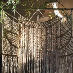 Large Macrame Wall Hanging, Persephone's Dream Crystal, Ferns, Botanical Decor, Tapestry, Boho, Hygge, Mythology, Fiber Art Wall Hanging - thumbnail 3
