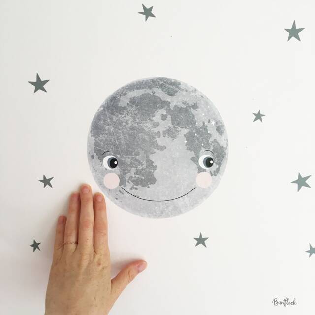 Wall Sticker - Small Moon With Stars - image 1