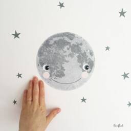 Wall Sticker - Small Moon With Stars - thumbnail 1