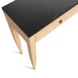 Walnut Console Table With Marble Top, Mid-Century Modern Entryway - thumbnail 4