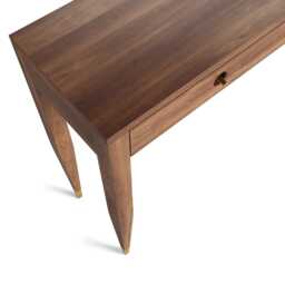 Walnut Console Table With Marble Top, Mid-Century Modern Entryway - thumbnail 3