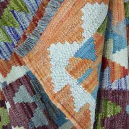 Classic Runner Rug, Handmade Artisan Afghan Turkish Scandinavian Navajo Bohemian Wool Flatweave Multicolour Kilim Rug 289x81 cm - thumbnail 4