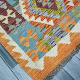 Classic Runner Rug, Handmade Artisan Afghan Turkish Scandinavian Navajo Bohemian Wool Flatweave Multicolour Kilim Rug 289x81 cm - thumbnail 3
