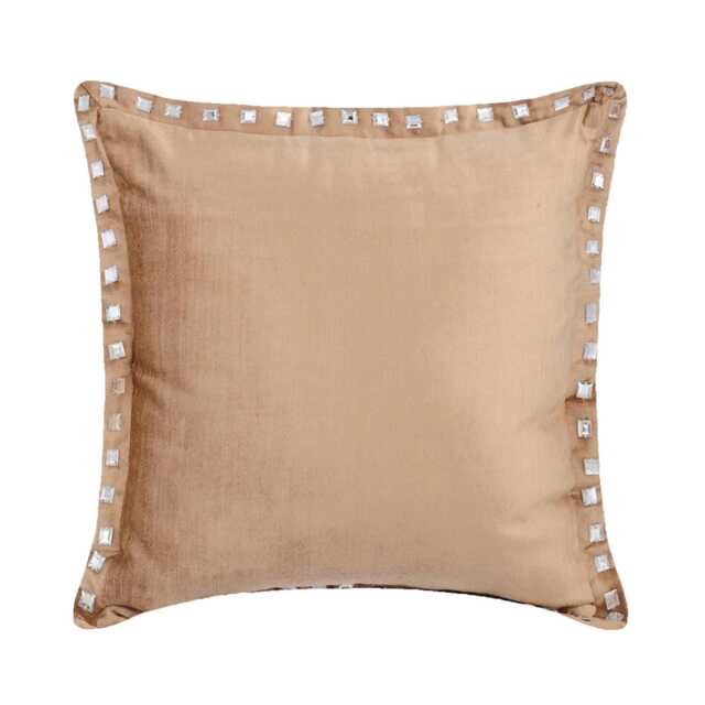 "Decorative Border Pearl Beige Bed Throw Pillow 24""x24""/26""x26" - image 1