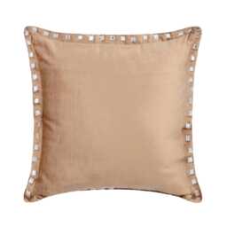 "Decorative Border Pearl Beige Bed Throw Pillow 24""x24""/26""x26" - thumbnail 1