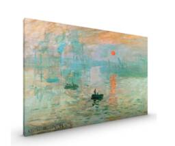 Monet Impression Sunrise Canvas Framed Glossy Coated Premium With Metal Hanger Various Sizes - thumbnail 1