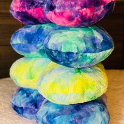 Tie Dye Minky Heart Pillow, Birthday Gift, Gift For Her, Gift Him, Anniversary Child - thumbnail 3