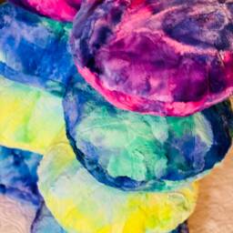 Tie Dye Minky Heart Pillow, Birthday Gift, Gift For Her, Gift Him, Anniversary Child - thumbnail 2