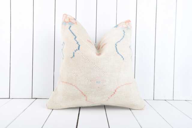 Vintage Turkish Kilim Pillow Cover Bohemian Decorative Cushion - 16x16 - image 1