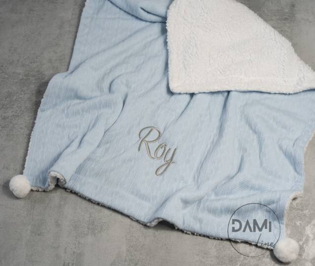 Personalised Knitted Baby Blanket - image 1