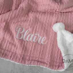Personalised Knitted Baby Blanket - thumbnail 4