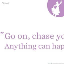 Mary Poppins Quote Wall Decal Chase Your Dreams Vinyl Art - thumbnail 4