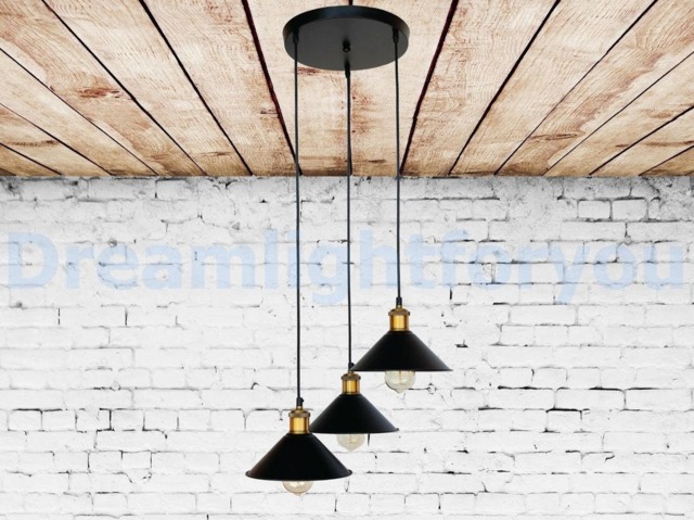 3 Heads Iron Pendant Light Fixture Industrial Lighting Hanging Light Vintage Chandelier Modern Kitchen - image 1