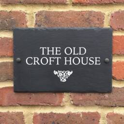 Rustic Slate House Sign Farmhouse Plaque Door Number - thumbnail 2