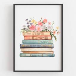 F. Scott Fitzgerald Book Stack Print - The Great Gatsby This Side Of Paradise Eco-Friendly Gifts For Lovers Literary - thumbnail 2